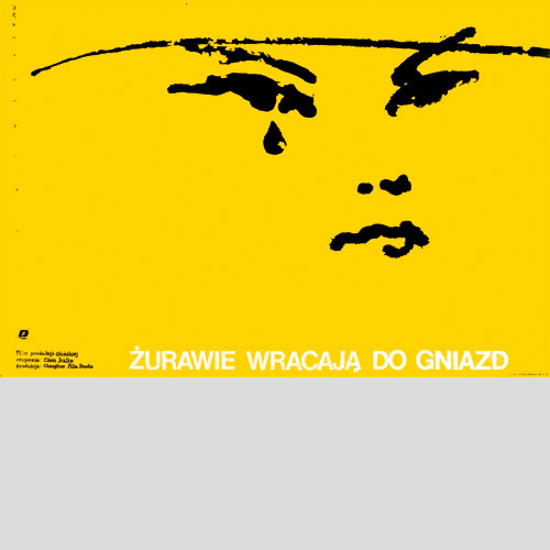 Żurawie wracają do gniazd, plakat filmowy, 1986