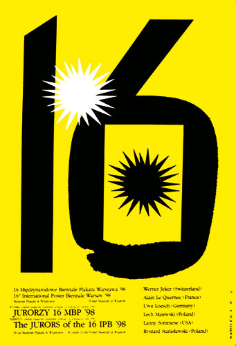 16 Międzynarodowe Biennale Plakatu w Warszawie, plakat wystawowy, 1998