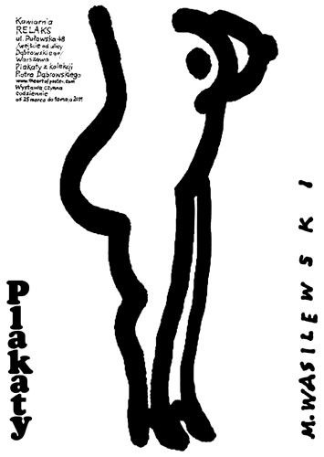 M.Wasilewski, Plakaty w Kawiarni Relaks, plakat wystawowy, 2011